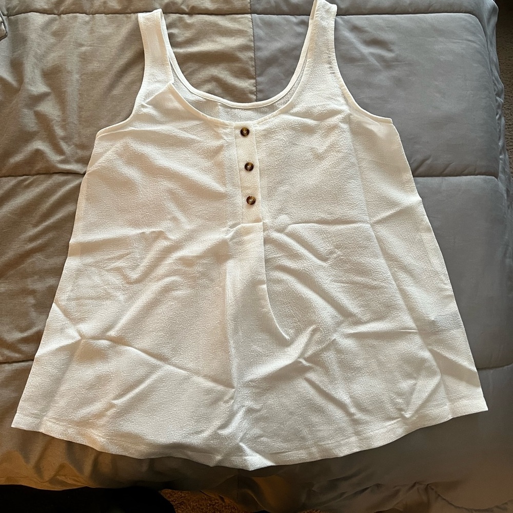 SHEIN white mesh Blouse top